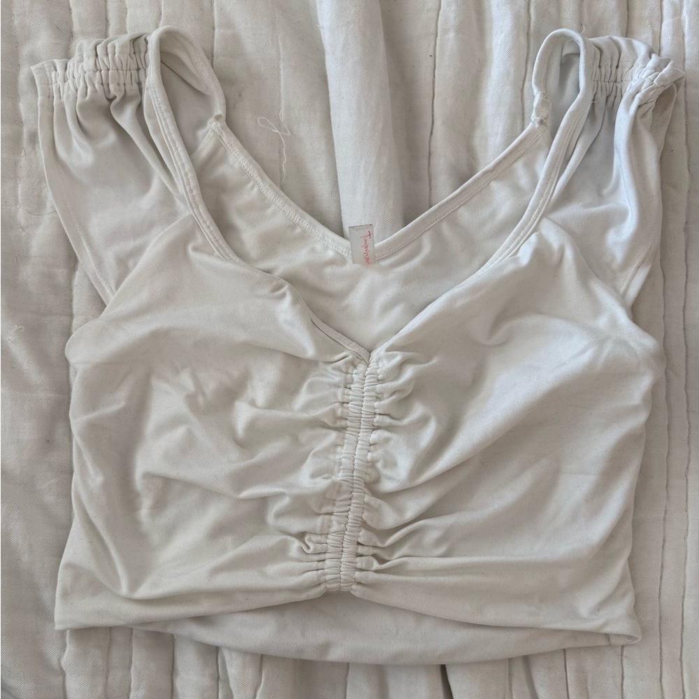 FP Movement by Free People white breathe deeper crop